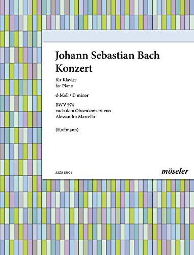 Konzert d-Moll: nach Alessandro Marcello. BWV 974. Klavier.