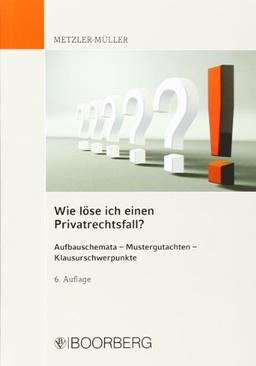 Wie löse ich einen Privatrechtsfall?: Aufbauschemata - Mustergutachten - Klausurschwerpunkte