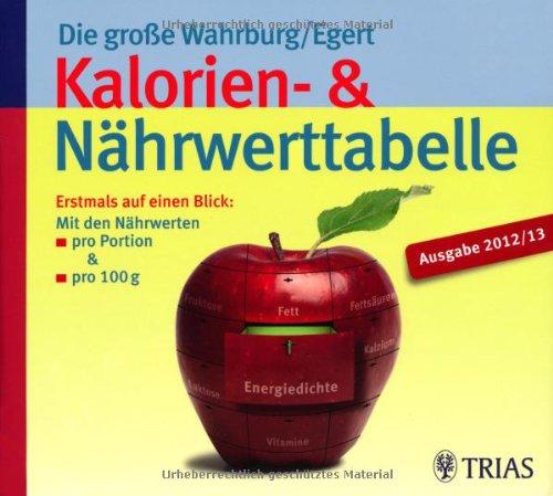 Die große Wahrburg/Egert Kalorien-&-Nährwerttabelle: Erstmals auf einen Blick: Mit den Nährwerten  pro Portion & pro 100 g