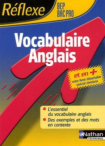 Vocabulaire anglais, BEP, bac