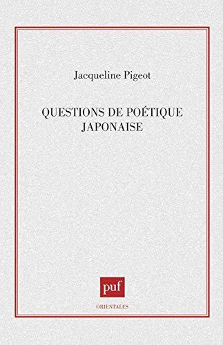 Questions de poétique japonaise