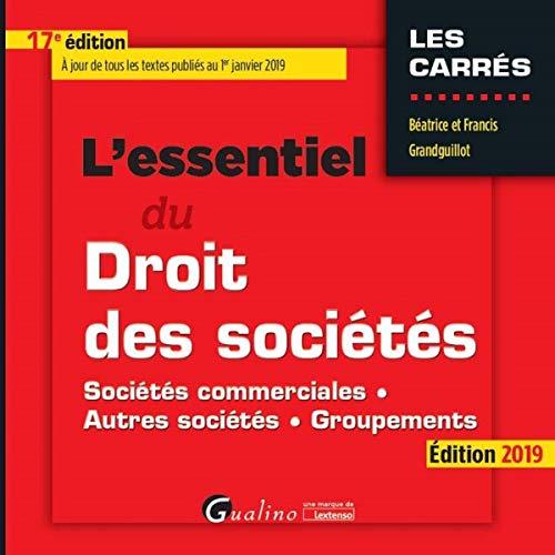 L'essentiel du droit des sociétés : sociétés commerciales, autres sociétés, groupements : édition 2019