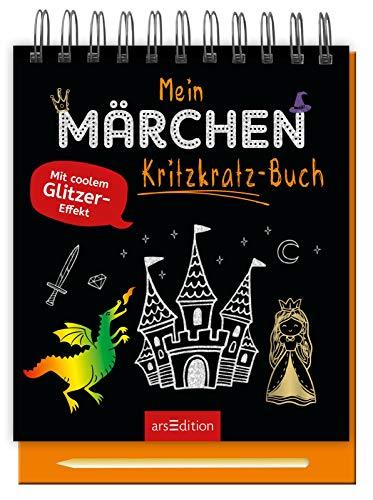 Mein Märchen-Kritzkratz-Buch: Mit coolem Glitzer-Effekt | Kreativer Kratzelspaß mit Malideen und Holzstift für Kinder ab 5 Jahren