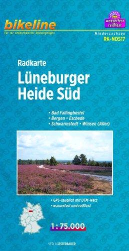 Radkarte Lüneburger Heide Süd 1:75.000: Bad Fallingbostel - Bergen - Eschede - Schwarmstedt - Winsen ( ALLER ), GPS-tauglich mit UTM-Netz, wasserfest und reißfest