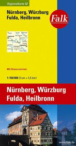 Falk Regionalkarte Nürnberg - Würzburg - Fulda - Heilbronn 1:150 000