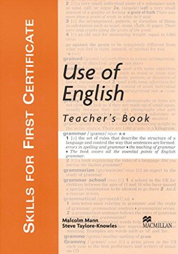 Skills For First Certificate Use of English: Teacher's Book