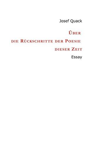 Über die Rückschritte der Poesie dieser Zeit: Essay