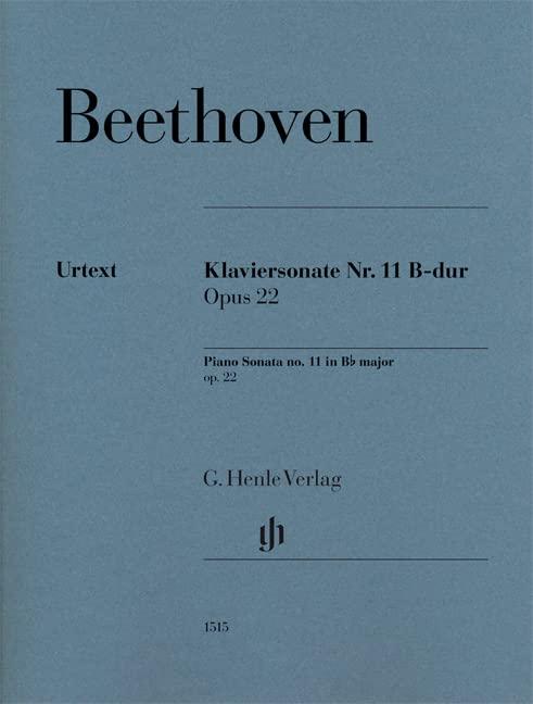 Klaviersonate Nr. 11 B-dur op. 22: Besetzung: Klavier zu zwei Händen (G. Henle Urtext-Ausgabe)