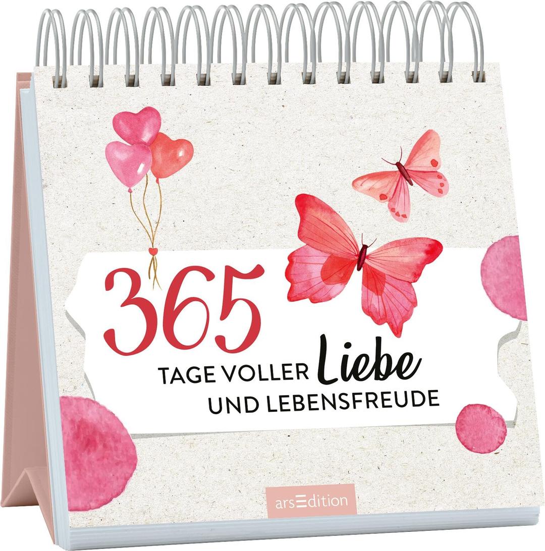 365 Tage voller Liebe und Lebensfreude: Liebevolle Wünsche und Zitate im dekorativen Spiralaufsteller