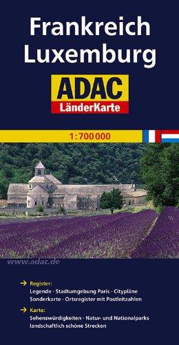 ADAC LänderKarte Frankreich, Luxemburg 1:700 000