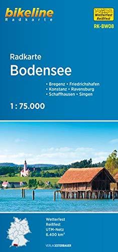 Radkarte Bodensee (RK-BW08): Bregenz – Friedrichshafen – Konstanz – Lindau – Schaffhausen – Singen, 1:75.000, wetterfest/reißfest, GPS-tauglich mit UTM-Netz (Bikeline Radkarte)