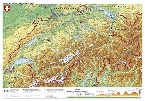 Schweiz physisch: Papierposter