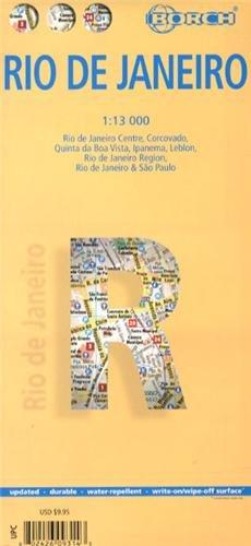 Rio de Janeiro 1 : 13 000: Rio de Janero Centro, Corcovado, Quinta da Boa Vista, Ipanema, Leblon, Rio de Janairo Regiao, Rio de Janeiro & Sao Paulo