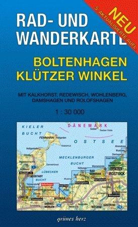 Rad- und Wanderkarte Boltenhagen, Klützer Winkel: Mit Kalkhorst, Redewisch, Wohlenberg, Damshagen, Rolofshagen. Maßstab 1:30.000.