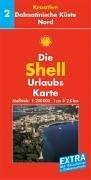 Dalmatinische Küste Nord: 1:200000 (Shell Urlaubskarte Kroatien /Slowenien)