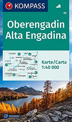 KOMPASS Wanderkarte Oberengadin, Alta Engadina: Wanderkarte. GPS-genau. 1:40000 (KOMPASS-Wanderkarten, Band 99)