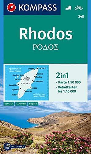 KOMPASS Wanderkarte Rhodos: Wanderkarte mit Radrouten. 1:50000 (KOMPASS-Wanderkarten, Band 248)