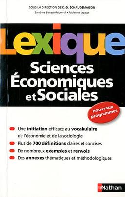 Lexique de sciences économiques et sociales