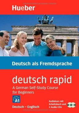 Deutsch rapid, 2 Cassetten und 2 Audio-CDs m. Begleitbuch, Deutsch-Englisch: A German Self-Study Course for Beginners. 2 CDs (116 Min.), 1 Lehrbuch (120 S., illustr)., 1 Grammatikbogen