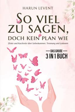 So viel zu sagen, doch kein Plan wie - Das große 3 in 1 Buch: Zitate und Kurztexte über Liebeskummer, Trennung und Loslassen