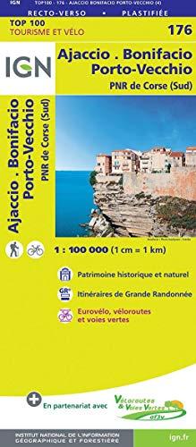 Ajaccio.Bonifacio.Porto-Vecchio 1:100000: IGN Cartes Top 100 - Straßenkarte