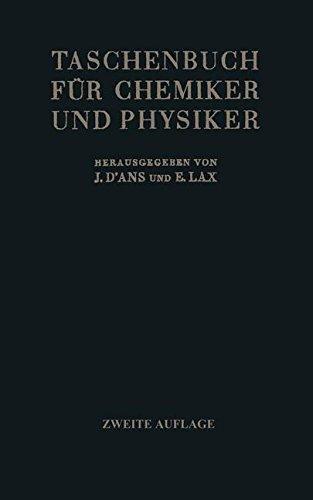 Taschenbuch für Chemiker und Physiker 3 Tle