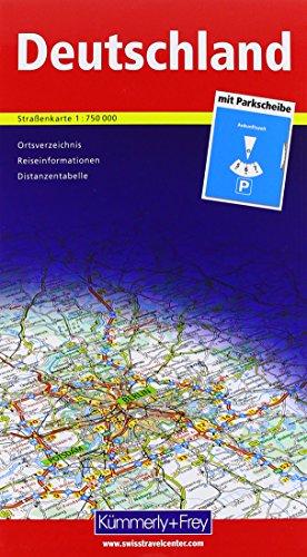 Deutschland 1:750 000 mit Parkscheibe (Kümmerly+Frey Strassenkarten)