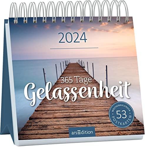 Postkartenkalender 365 Tage Gelassenheit 2024: Wochenkalender 2024, 53 Postkarten für entspannende Momente