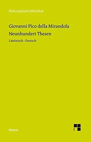 Neunhundert Thesen (Philosophische Bibliothek)