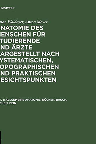 Allgemeine Anatomie, Rücken, Bauch, Becken, Bein (Anton Waldeyer; Anton Mayet: Anatomie des Menschen)