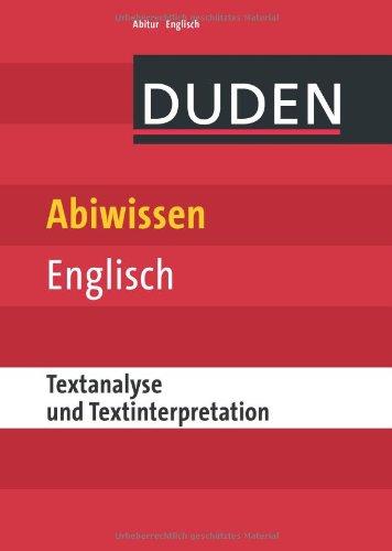 Abiwissen Englisch - Textanalyse und Textinterpretation