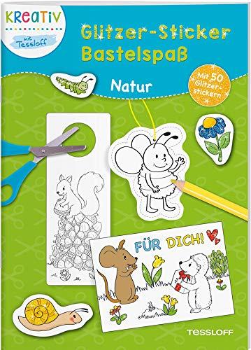 Glitzer-Sticker Bastelspaß. Natur: Mit vielen glitzernden Stickern