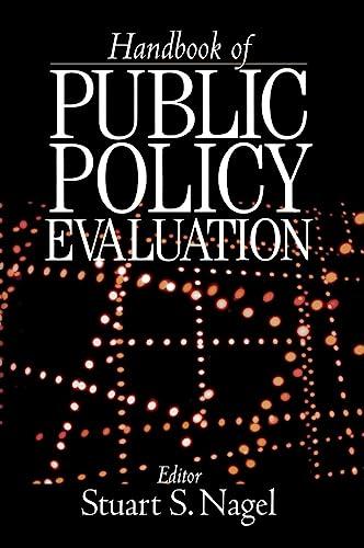 Handbook of Public Policy Evaluation