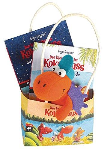 Der kleine Drache Kokosnuss - Geschenktüte: Set zwei Kokosnuss-Bücher und ein Filz-Drachen