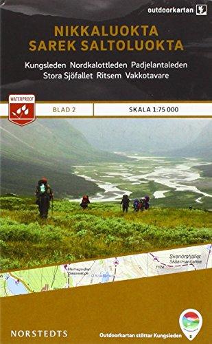 Outdoorkartan Schweden 02 Nikkaluokta - Sarek - Saltaluotka 1 : 75 000: amtliche Karte