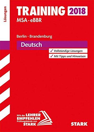 Training Mittlerer Schulabschluss Berlin/Brandenburg - Deutsch Lösungen