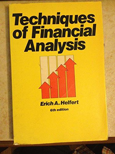 Techniques of Financial Analysis