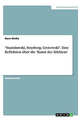 "Stanislawski, Strasberg, Grotowski". Eine Reflektion über die 'Kunst des Erlebens'