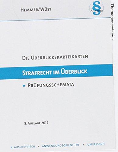 Übersichtskarteikarte Strafrecht im Überblick