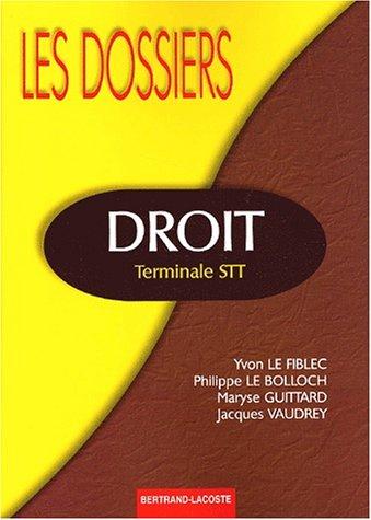 Droit terminale STT