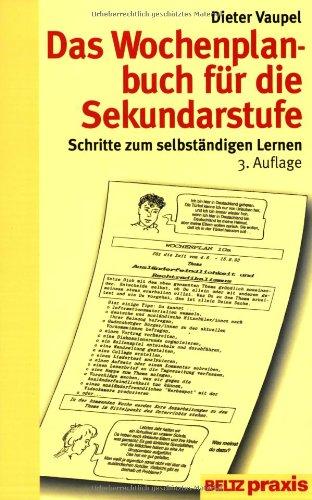 Das Wochenplanbuch für die Sekundarstufe