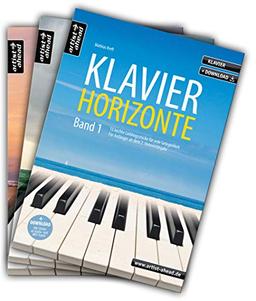 Klavier-Horizonte - Band 1-3 im Set! Entspannte Klavierstücke für jede Gelegenheit, für Piano-Anfänger ab dem 2. Unterrichtsjahr bis zur fortgeschrittenen Mittelstufe (inkl. Download).