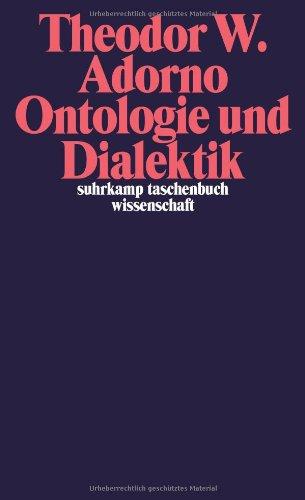 Ontologie und Dialektik: (1960/61) (suhrkamp taschenbuch wissenschaft)