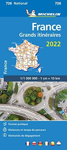 Michelin Frankreich Fernrouten 2022: Straßen- und Tourismuskarte 1:1.000.000 (MICHELIN Nationalkarten)