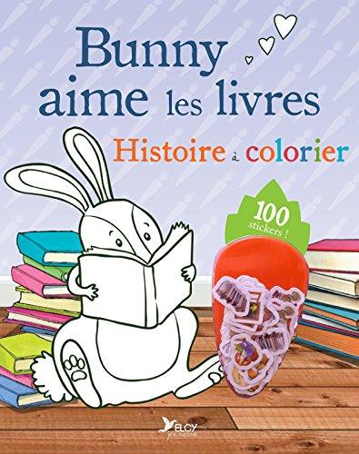 Bunny aime les livres : histoire à colorier