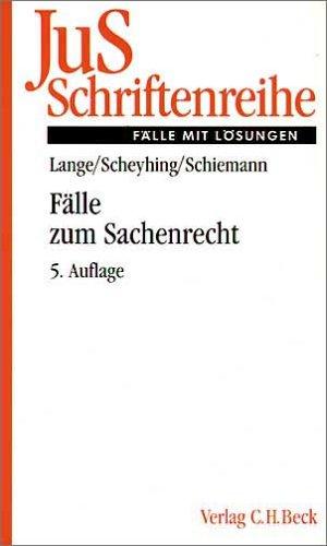 Fälle zum Sachenrecht: Rechtsstand: 20020501