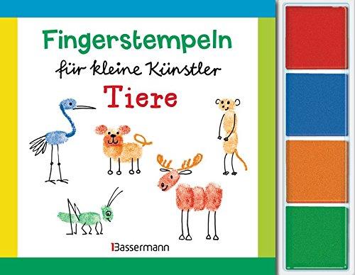 Fingerstempeln für kleine Künstler-Set - Tiere: Mit vier Fingerstempelfarben