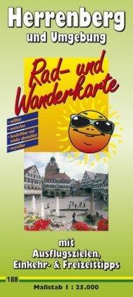 Rad- und Wanderkarte Herrenberg: Mit Ausflugszielen, Einkehr- & Freizeittipps, reissfest, wetterfest, beschriftbar und wieder abwischbar, recycelbar