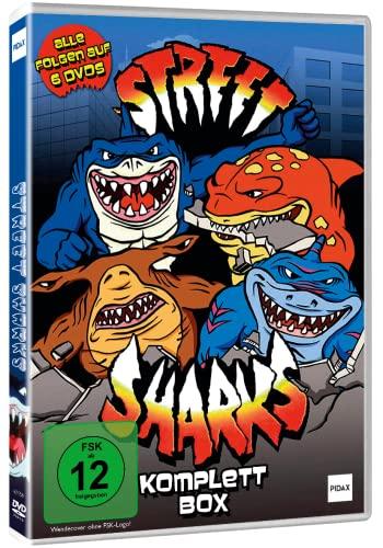 Street Sharks Komplettbox - Tauche ein in ein actionreiches Abenteuer mit den coolsten Haien der 90er Jahre - Action Zeichentrick-Serie - Pidax Animation [6 DVDs]