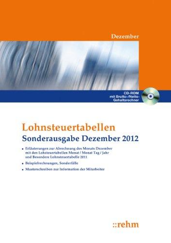 Lohnsteuertabellen - Sonderausgabe Dezember 2011